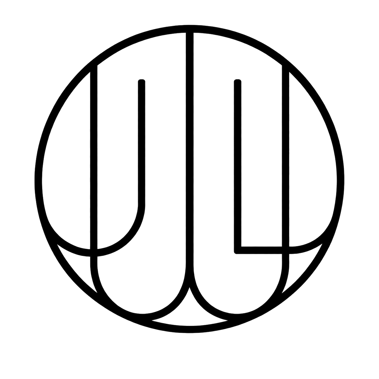 Publisher's mark: a graceful monogram design featuring the sans-serif initials "JLW" within a circle